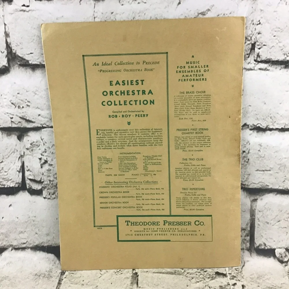 Basic Studies For The Instruments Of Orchestra Traugott Rohner Vintage 1948